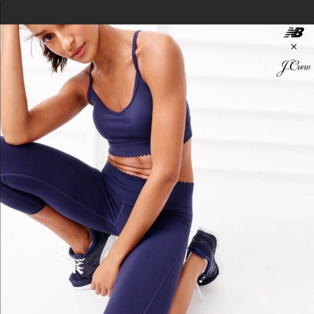 Jcrew new balance scalloped sports bra
